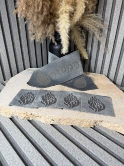 ⁦עטרה לטלית "האש שלי תוקד" אפור⁩ – תמונה ⁦2⁩