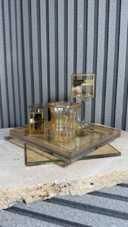 סט הבדלה פס זהב מסתובב