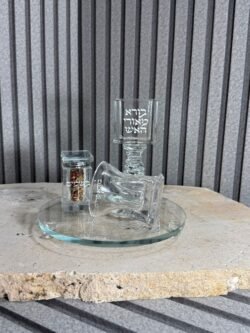 סט הבדלה מזכוכית מעוצבת